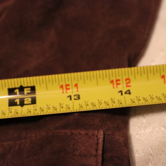 Fitted Suede Leather one button Charlotte Russe jacket Small 100% leather Brown - Picture 8 of 16